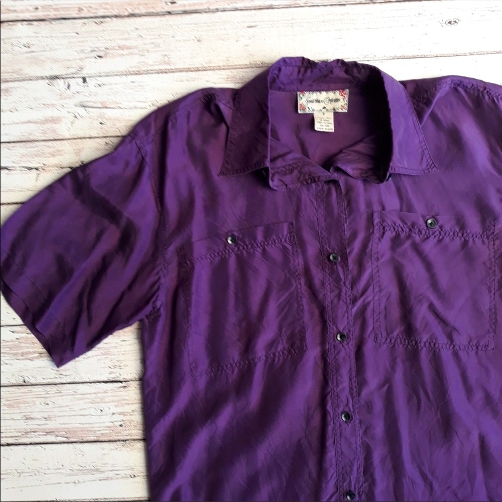 ❤️VINTAGE MENS JONATHAN MARTIN 100% Silk Shirt